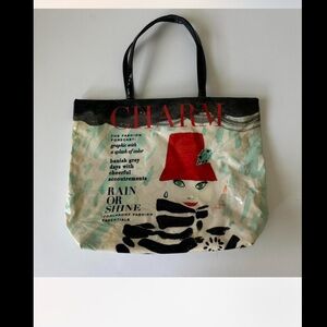 Kate Spade Rare  "Rain or Shine" graphic tote bag.